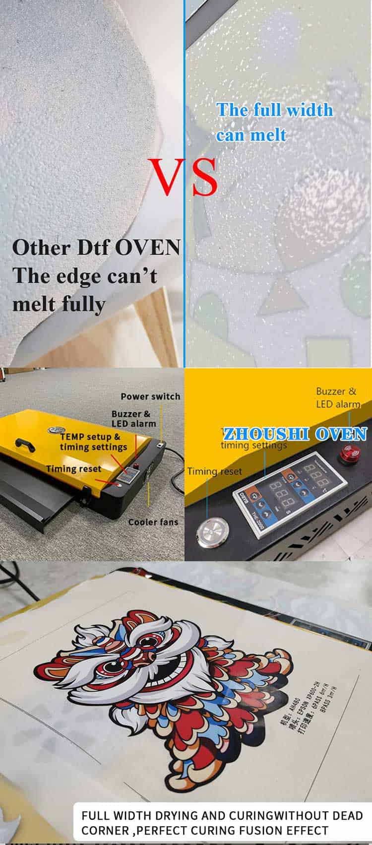 Detail des dtf-Ofens