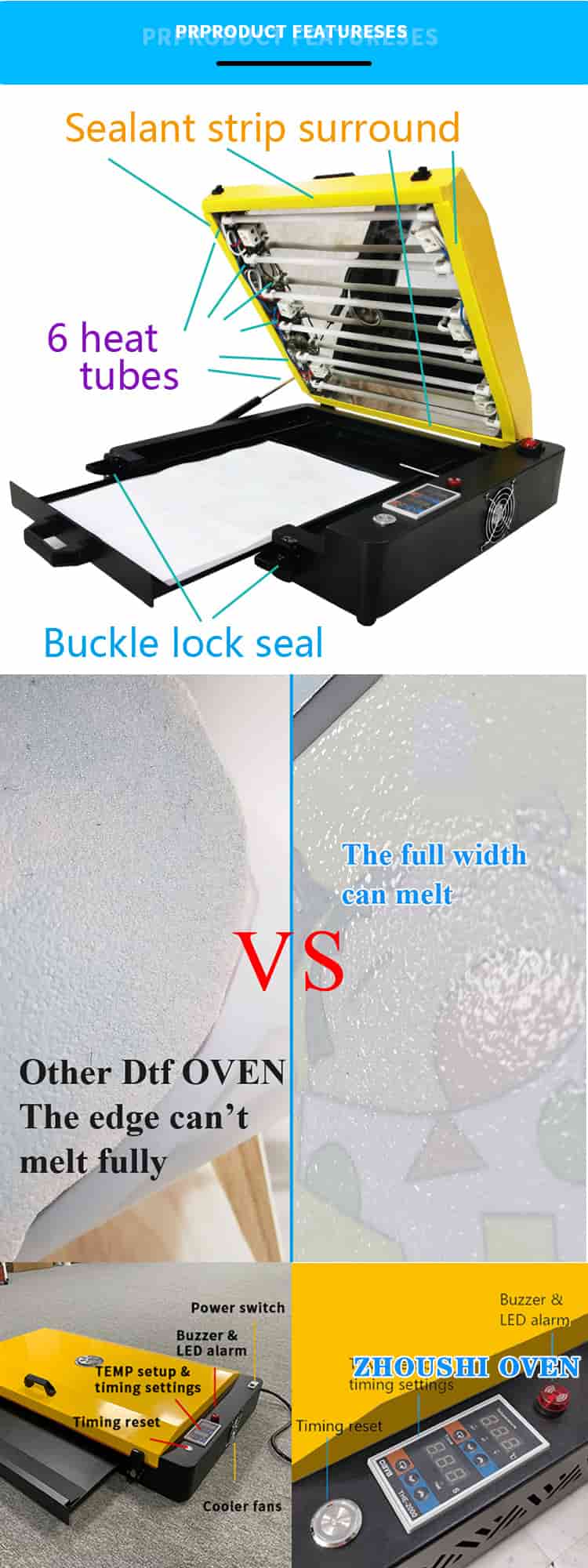 Detail des A3-dtf-Ofens