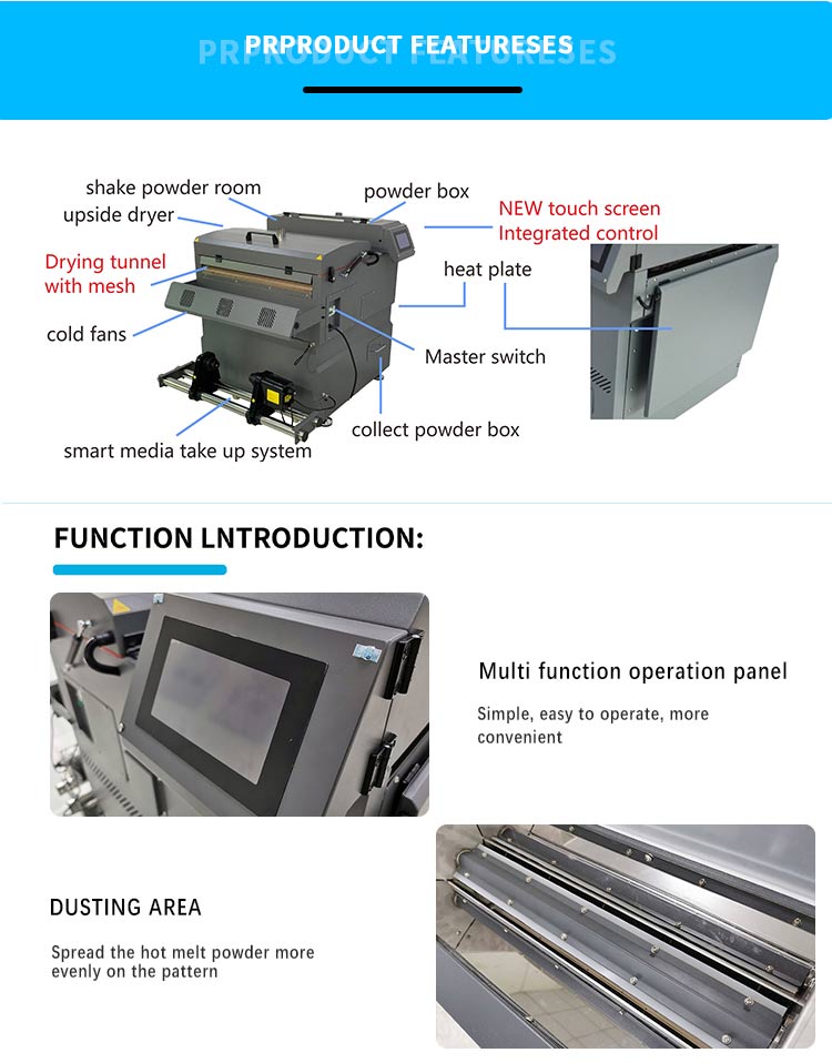Detail der dtf-Shaker-Pulvermaschine