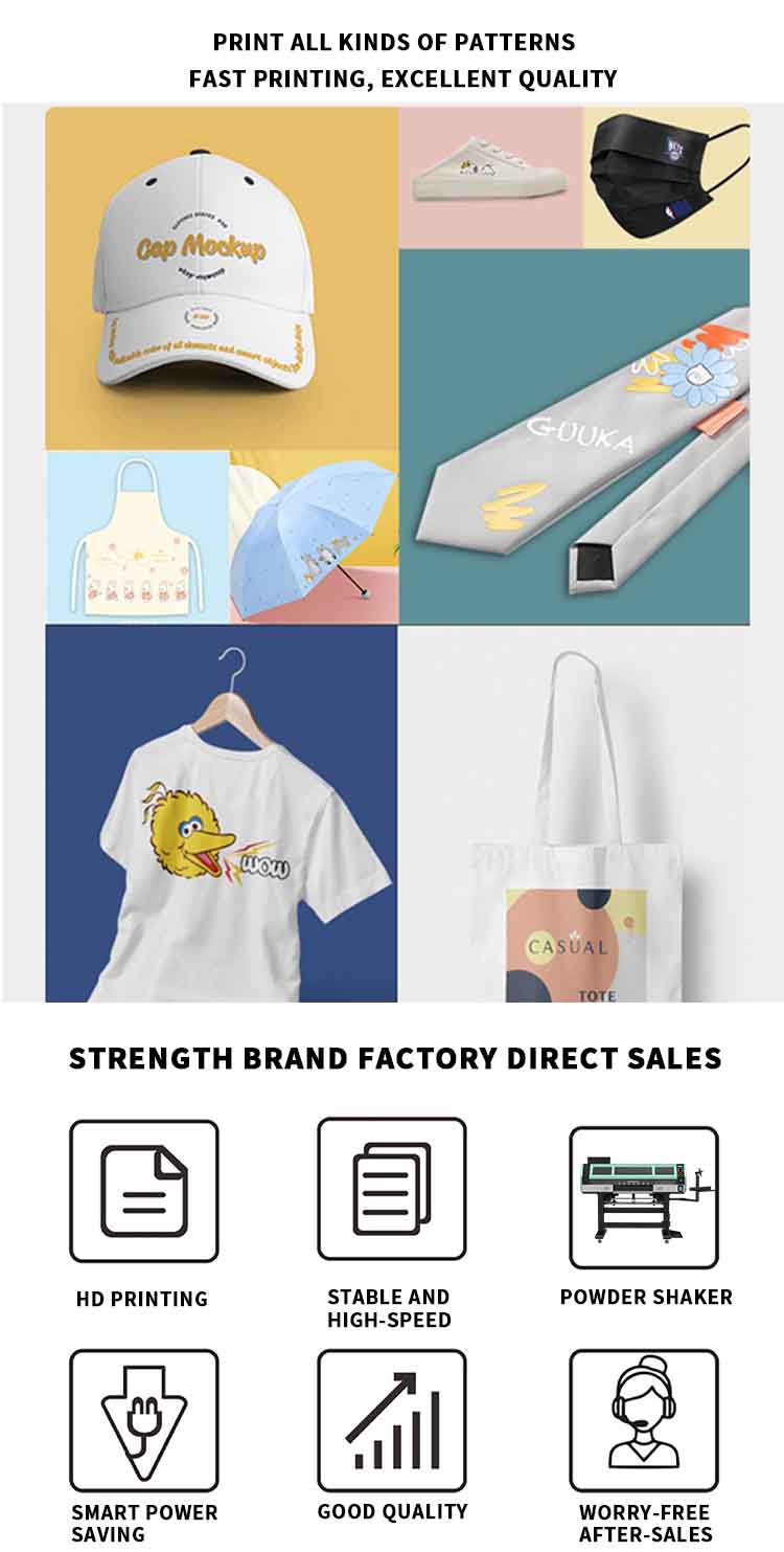 Anwendung von dtf-Drucker mit vier Köpfen