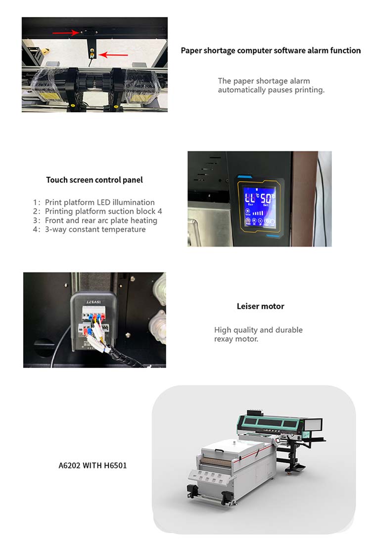 Detail des Kopfes des dtf-Druckers vier